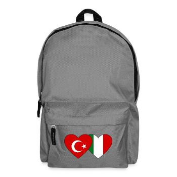 Turkey Italy Flag Heart - Backpack - elephant grey - Front