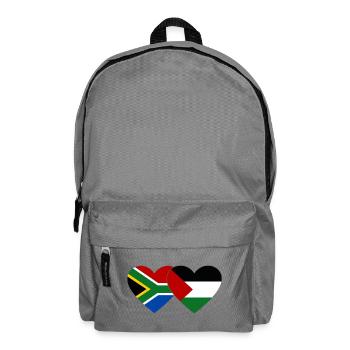 Afrique du Sud Palestine drapeau coeur - Sac à dos - gris éléphant - Devant