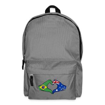 Brasilien Australien Hände Herzform used - Rucksack - Mittelgrau - Vorne
