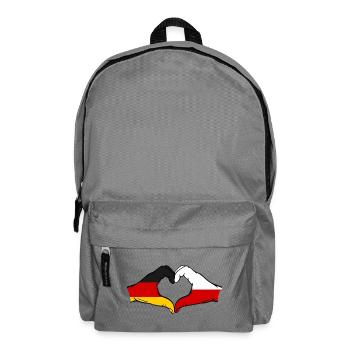 Allemagne Pologne Drapeau Mains Coeur Forme - Sac à dos - gris éléphant - Devant