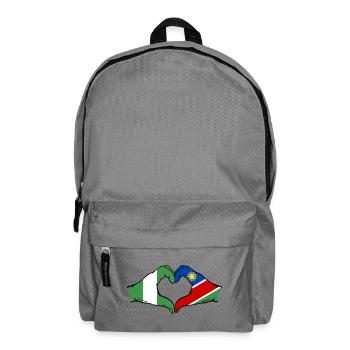 Drapeau du Nigéria et de la Namibie, mains en forme de cœur - Sac à dos - gris éléphant - Devant