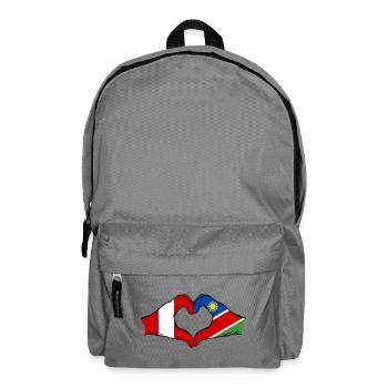 Peru Namibia Flag Heart - Backpack - elephant grey - Front