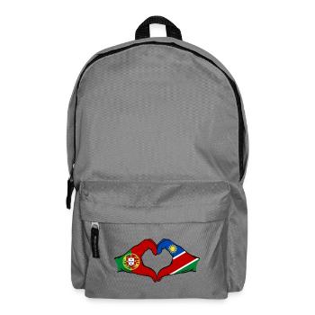 Portugal Namibia Flag Heart - Backpack - elephant grey - Front