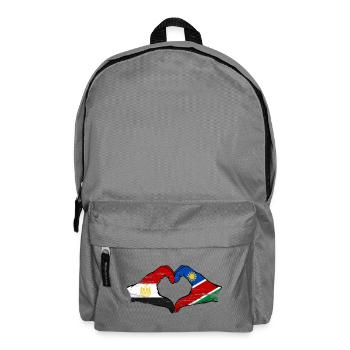Egypt Namibia Flag Hands Heart Shape Used - Backpack - elephant grey - Front