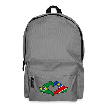 Brésil Palestine Drapeau Mains Coeur Forme - Sac à dos - gris éléphant - Devant