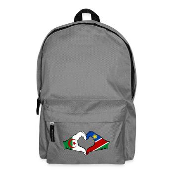 Drapeau de l'Algérie et de la Namibie, mains en forme de cœur - Sac à dos - gris éléphant - Devant