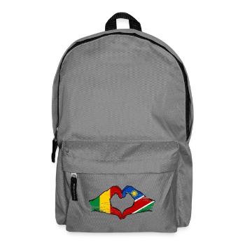 Mali Nairobi flag hands heart used - Backpack - elephant grey - Front