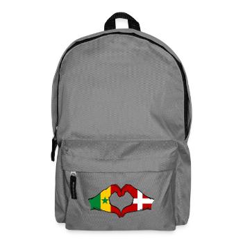 Drapeau du Sénégal Danemark Mains en forme de cœur - Sac à dos - gris éléphant - Devant