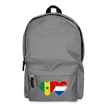 Drapeau Hollande Sénégal mains en forme de cœur utilisé - Sac à dos - gris éléphant - Devant