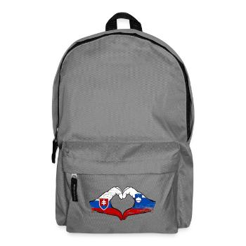 Slovakia Slovenia Flag Herform Hands - Backpack - elephant grey - Front