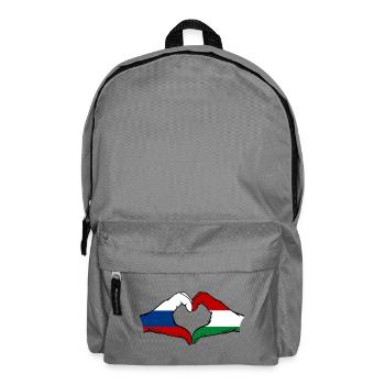 Drapeau Russie Hongrie Mains Forme de cœur - Sac à dos - gris éléphant - Devant