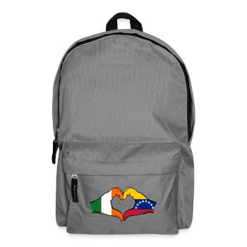Ireland Venezuela Flag Heart - Backpack - elephant grey - Front