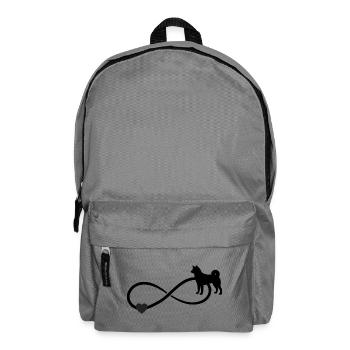 Akita Unendlichkeitszeichen Herz - Rucksack - Mittelgrau - Vorne