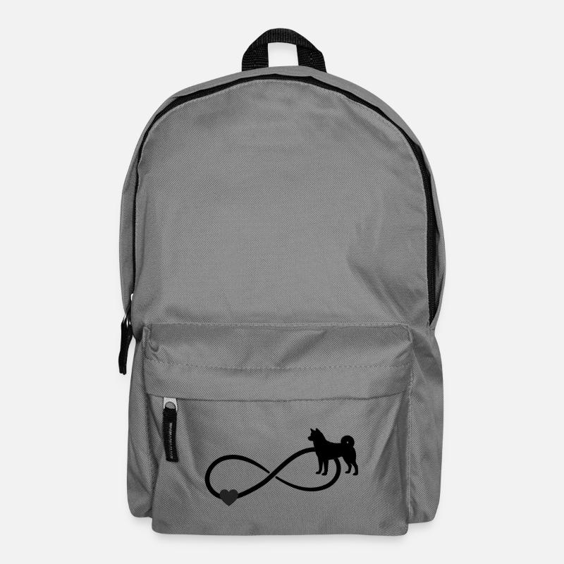 Akita Unendlichkeitszeichen Herz - Rucksack - Mittelgrau
