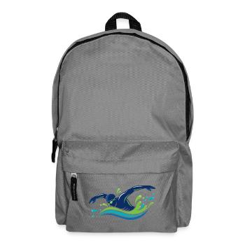 Sport de nageur Motif de héros aquatique - Sac à dos - gris éléphant - Devant