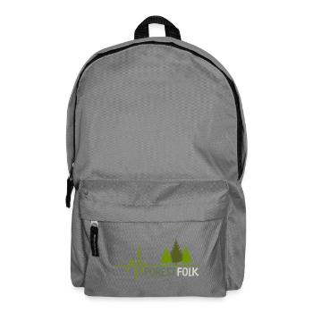 Forest Folk Logo mit Herzschlag - Rucksack - Mittelgrau - Vorne