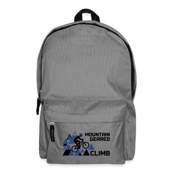 Mountain Bike Climb Mountains Saying - Backpack - elephant grey - Front