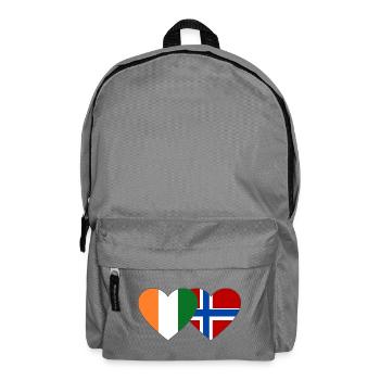 Cœur du drapeau de la Côte d’Ivoire et de la Norvège - Sac à dos - gris éléphant - Devant