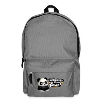 Guck mich nicht in diesem Ton an! Panda - Rucksack - Mittelgrau - Vorne