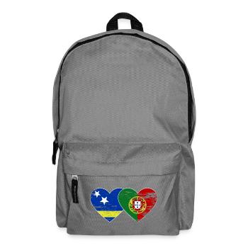 Curaçao_Portugal_Flagge_Herz_used - Backpack - elephant grey - Front
