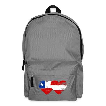 Chile Österreich Flagge Herz - Rucksack - Mittelgrau - Vorne