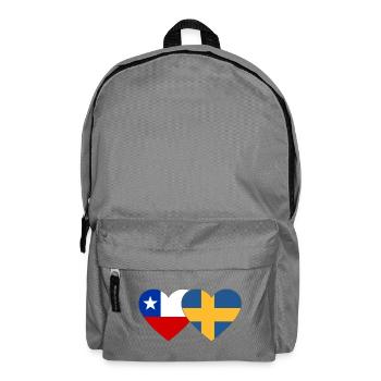 Chile Sweden Flag Heart - Backpack - elephant grey - Front