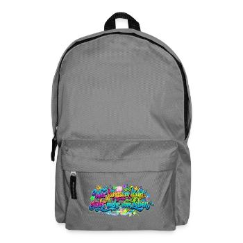 Wer langsam läuft sieht mehr vom Leben - Rucksack - Mittelgrau - Vorne