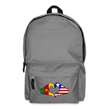 Kamerun_Liberia_Flagge_Haende_Herzform - Backpack - elephant grey - Front