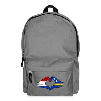 Holland_Curaçao_Flagge_Haende_Herzform_used - Sac à dos - gris éléphant - Devant