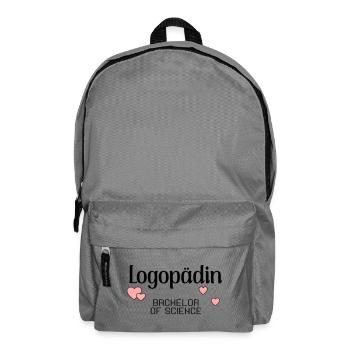Bachelorstudium Logopädie Logopädin - Rucksack - Mittelgrau - Vorne
