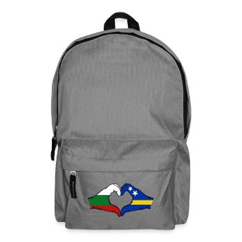 Drapeau de Bulgarie de Curaçao Mains en forme de cœur - Sac à dos - gris éléphant - Devant