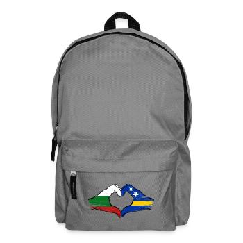 Bulgaria Curacao flag hands heart shape used - Backpack - elephant grey - Front