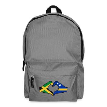 Jamaica Curacao Flag Hands Heart Shape - Backpack - elephant grey - Front