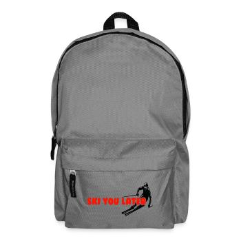 Ski Cooler Spruch Wintersport - Rucksack - Mittelgrau - Vorne