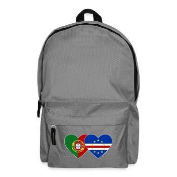 Portugal Kap Verde Flagge Herz - Rucksack - Mittelgrau - Vorne