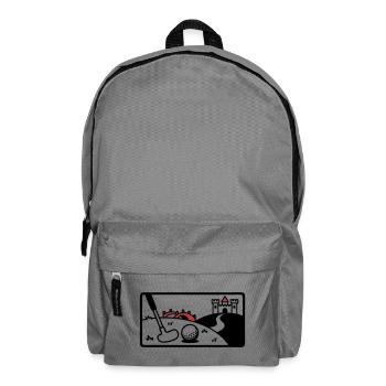 Minigolf Retro Cartoon Golfball JGA Team - Rucksack - Mittelgrau - Vorne