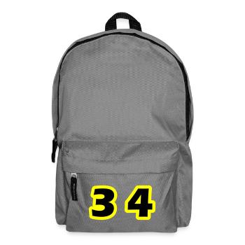 34 Symbole numérique - Sac à dos - gris éléphant - Devant