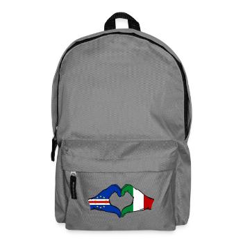 Drapeau du Cap-Vert Italie : mains en forme de cœur - Sac à dos - gris éléphant - Devant