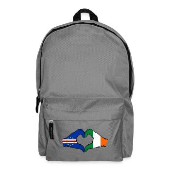 Drapeau irlandais du Cap-Vert en forme de cœur - Sac à dos - gris éléphant - Devant