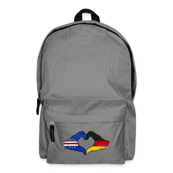 Mains du drapeau allemand du Cap-Vert en forme de cœur utilisées - Sac à dos - gris éléphant - Devant