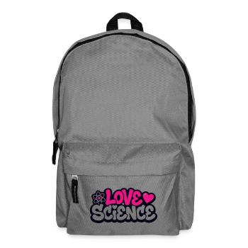 Love Science Schriftzug Logo - Rucksack - Mittelgrau - Vorne