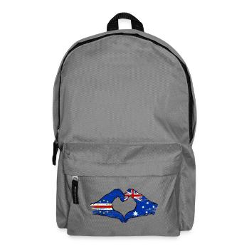 Mains du drapeau australien du Cap-Vert en forme de cœur utilisées - Sac à dos - gris éléphant - Devant
