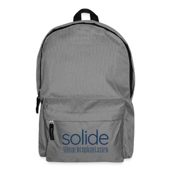 Solide Allmachtsphantasien – Typografie Design - Rucksack - Mittelgrau - Vorne