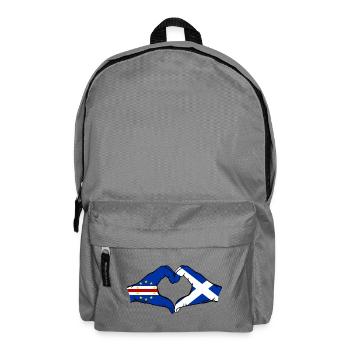 Kap Verde Schottland Flagge Hände Herzform - Rucksack - Mittelgrau - Vorne