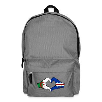 Algerien Kap Verde Flagge Hände Herzform - Rucksack - Mittelgrau - Vorne