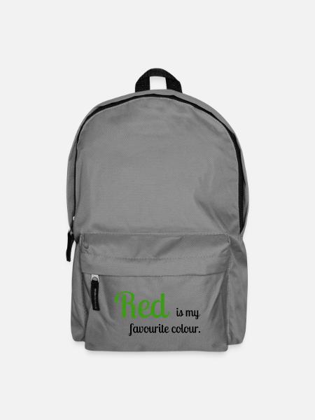 Red - Backpack - elephant grey