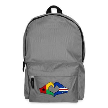Cape Verde Guinea-Bissau Flag Hands Heart Shape - Backpack - elephant grey - Front