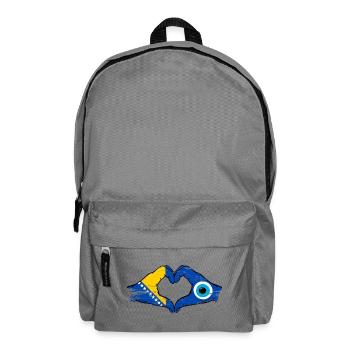 Bosnia Nazar flag hands heart shape used - Backpack - elephant grey - Front