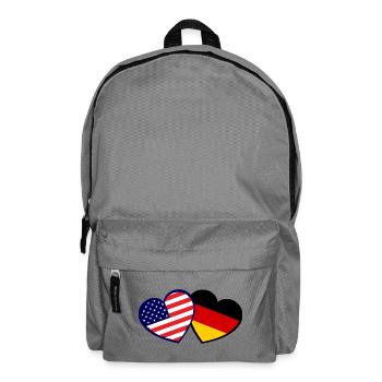 Double Nations Heart États-Unis-Allemagne - Sac à dos - gris éléphant - Devant