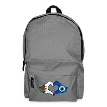 Drapeau du Nazar d’Algérie Mains Forme de cœur utilisée - Sac à dos - gris éléphant - Devant